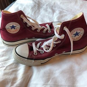 Maroon High Top Converse women’s size 7